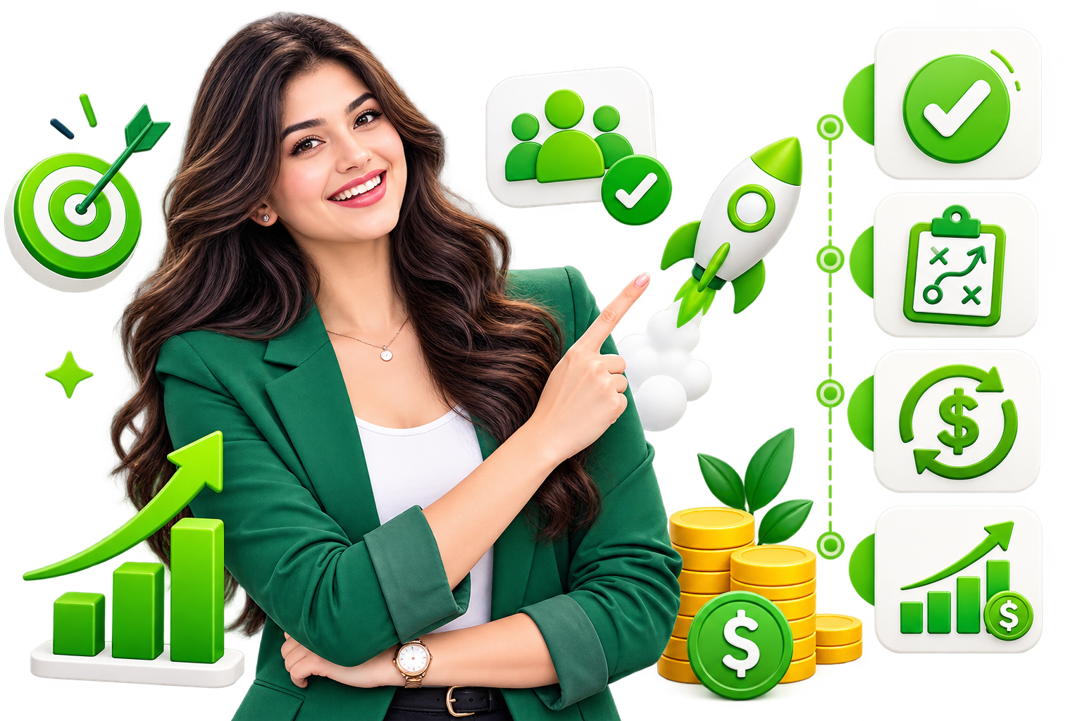 Successful Confident Entrepreneur Growing Business